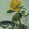 Flower For Chavez's; 2000; oil on canvas; 14 ½ x 11 ½ inches