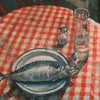 Dinner Pet; 1997; oil on canvas; 28 3/8 x 30 ¼ inches