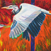 Blue/blue; 2008; oil pastel; 18 x 24 inches