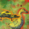 Airplaneduck; 2009; encaustic; 6 ¼ x 11 inches