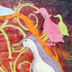 fishducksbutterfly; 2011; encaustic, oil, image transfer; 11 5/8 x 11 5/8 inches