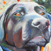 Molly; 2009, oil and wax, 36 x 36 inches